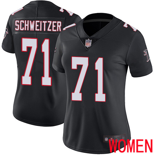 Atlanta Falcons Limited Black Women Wes Schweitzer Alternate Jersey NFL Football #71 Vapor Untouchable
